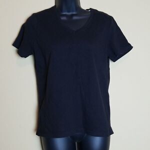 Basic Editions Solid Black Tshirt